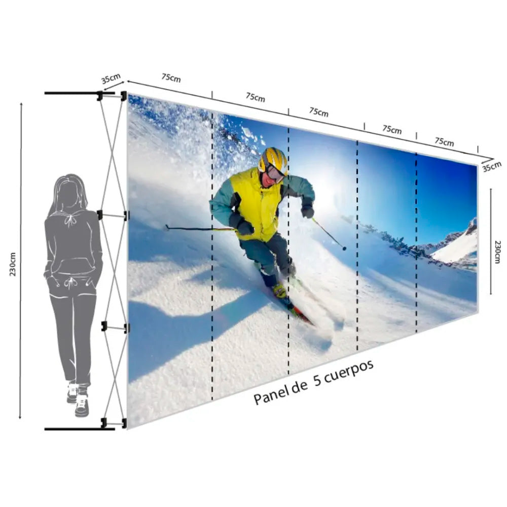 Panel Pai Recto 5 Cuerpos