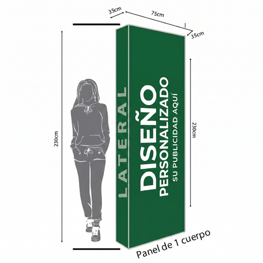 Panel araña tela con laterales