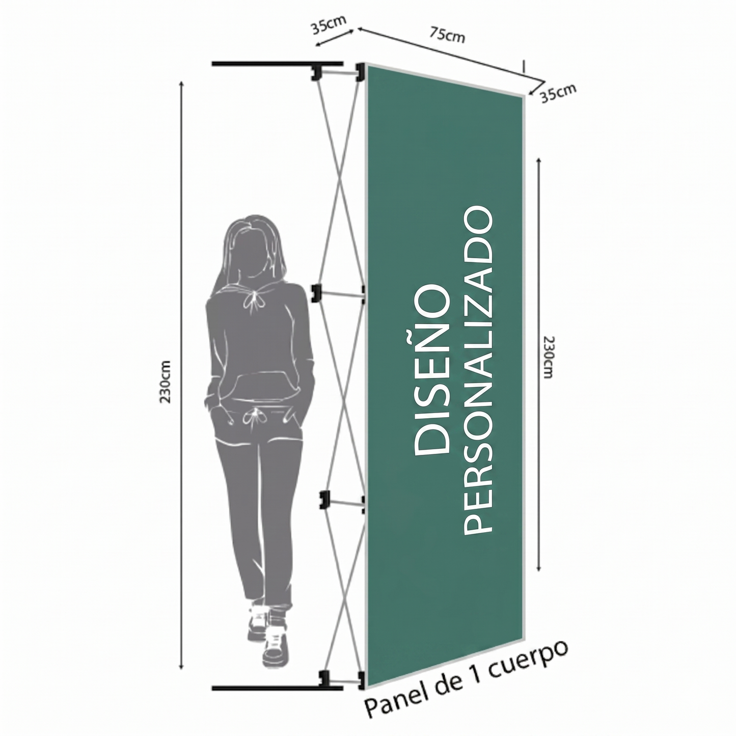 Panel araña tela sin laterales