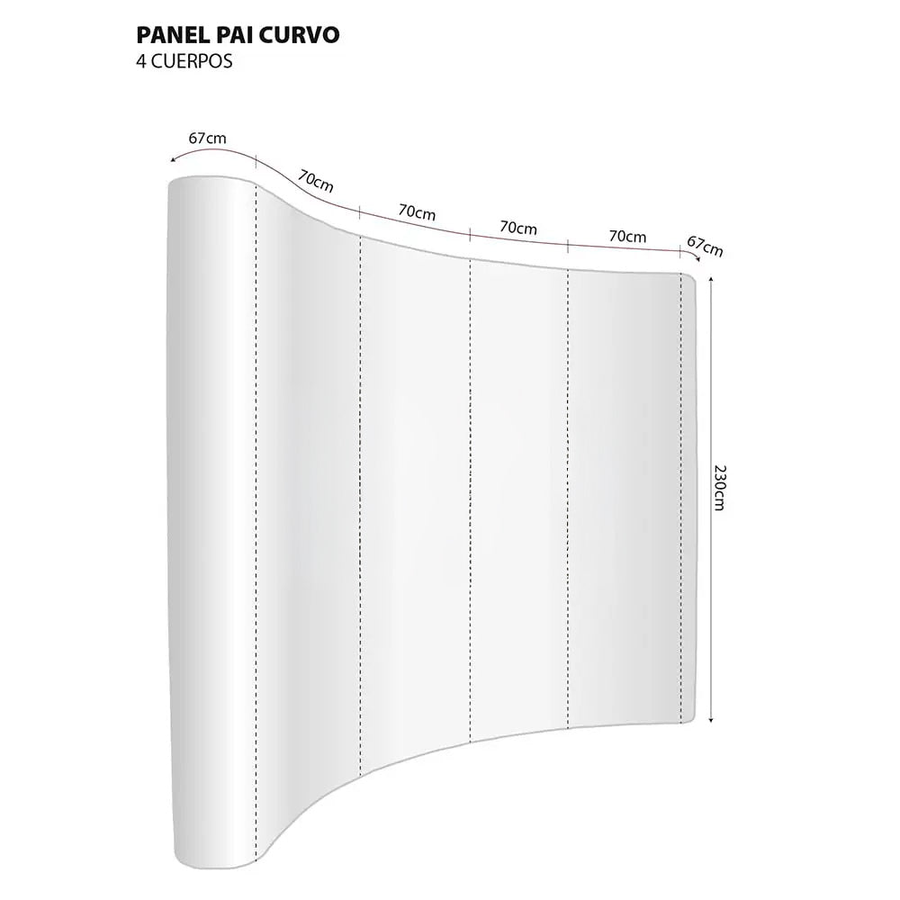 panel curvo pai 4 cuerpos