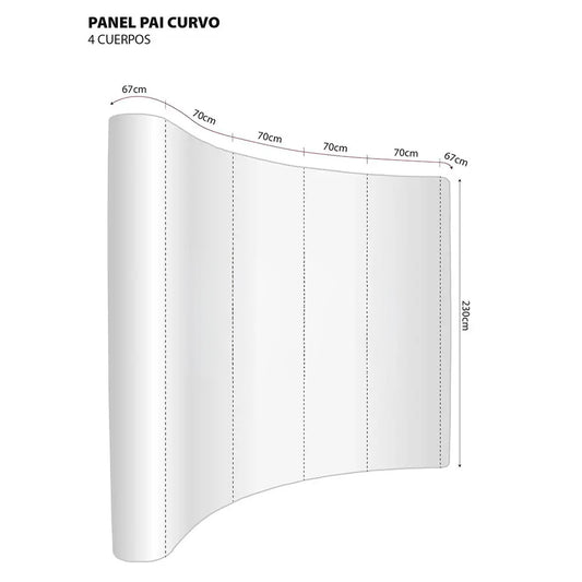 panel curvo pai 4 cuerpos
