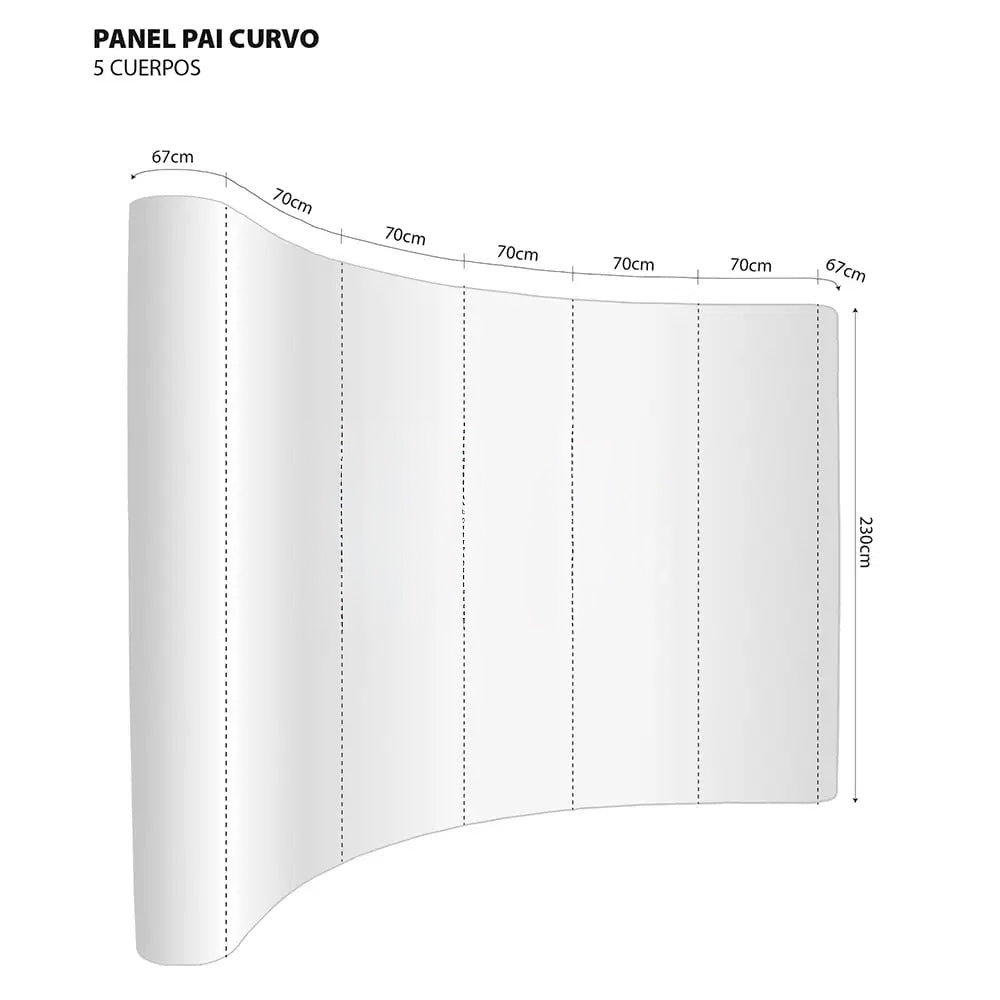 panel curvo pai 5 cuerpos