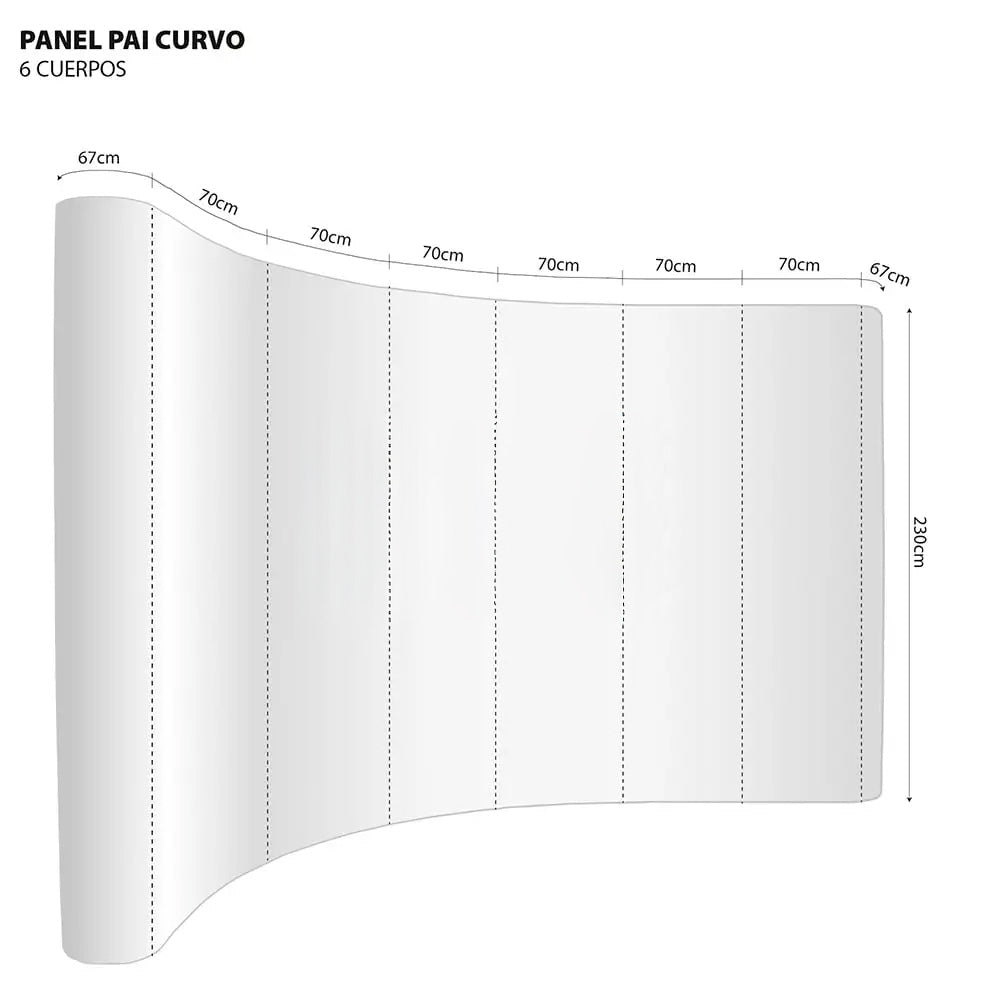panel curvo pai 6 cuerpos