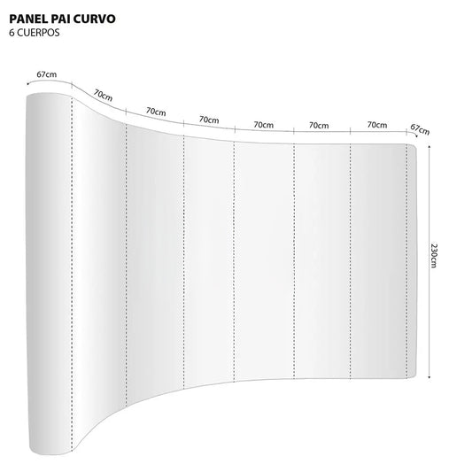 panel curvo pai 6 cuerpos