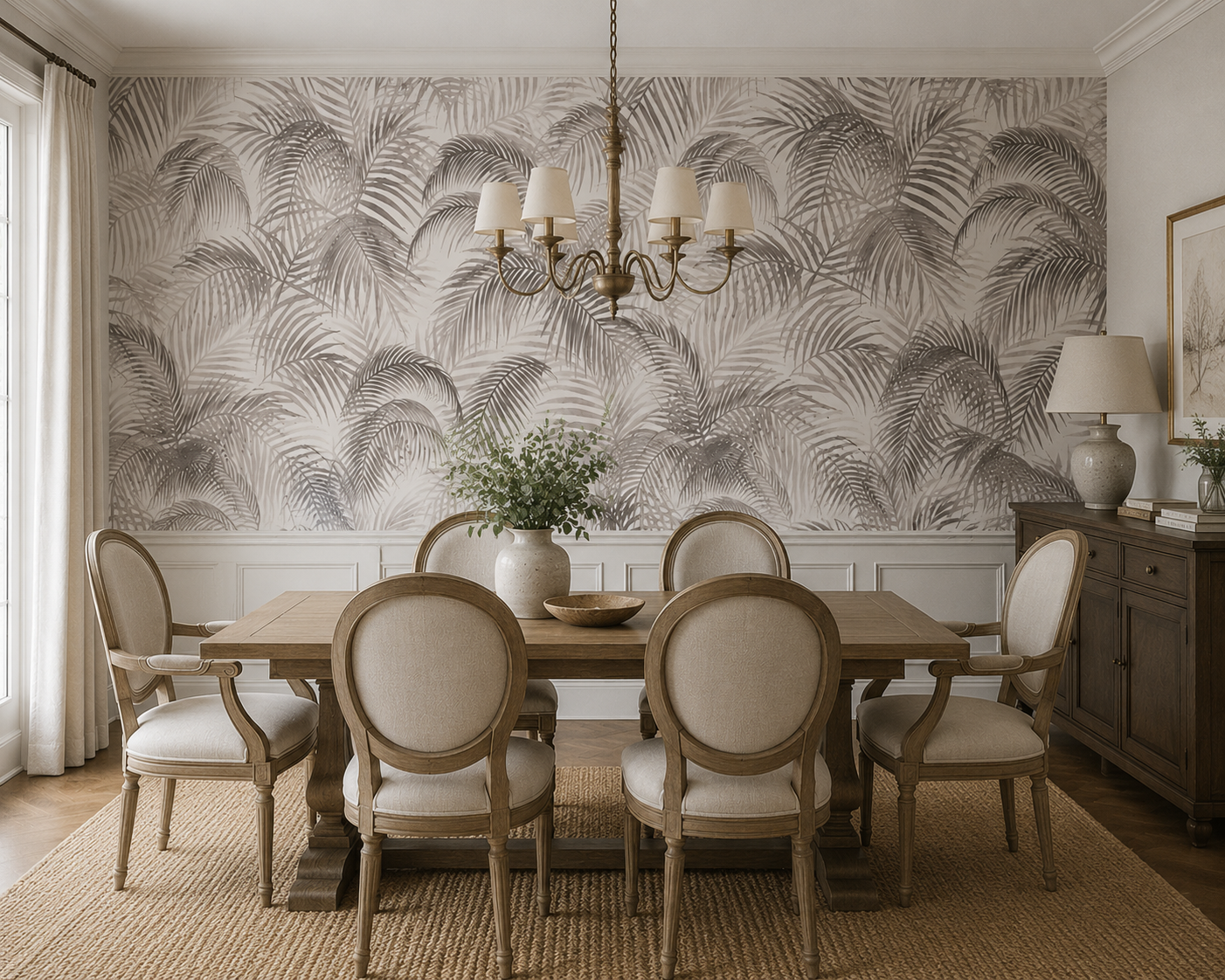 Papel Mural Hojas palmeras