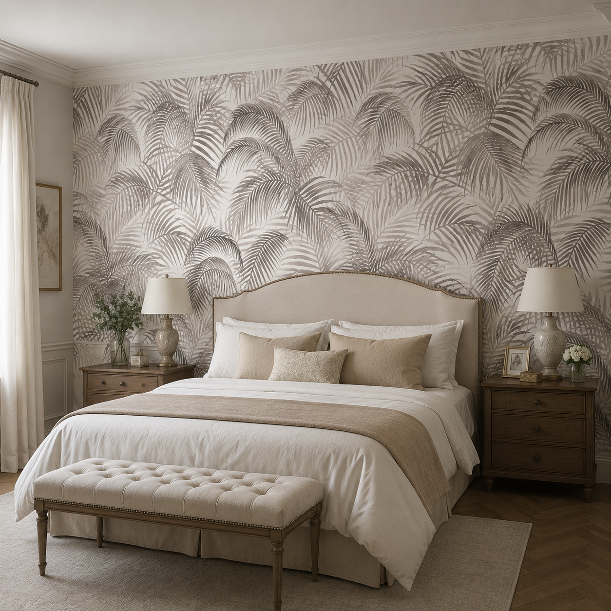 Papel Mural Hojas palmeras