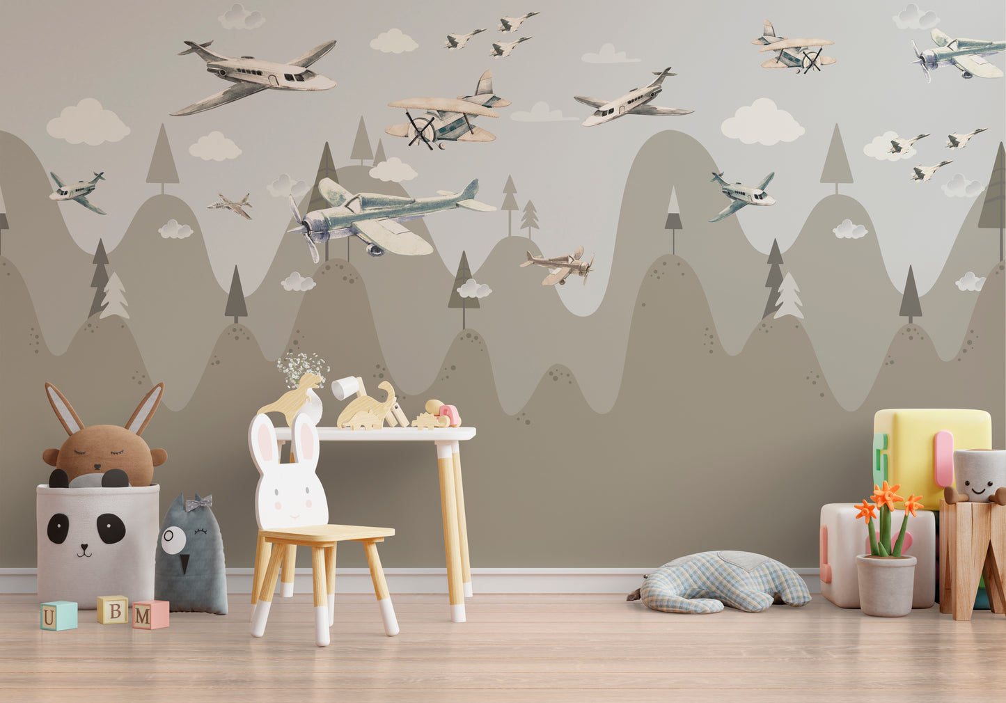 Papel Mural Aviones