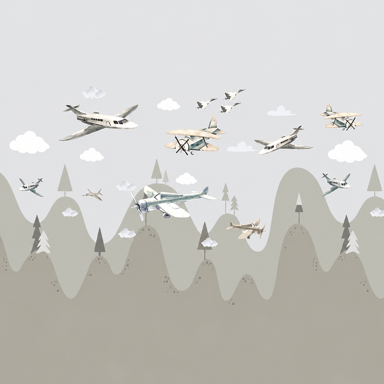 Papel Mural Aviones