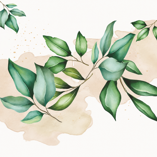 Papel mural hojas pastel
