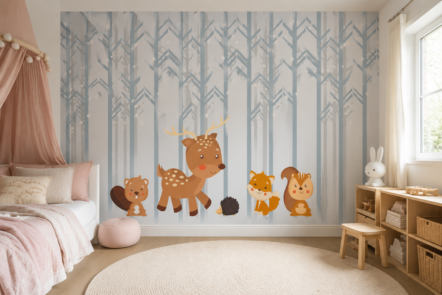 Papel Mural bosque invernal