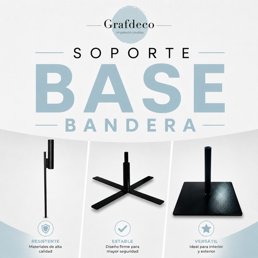 Soporte base banderas