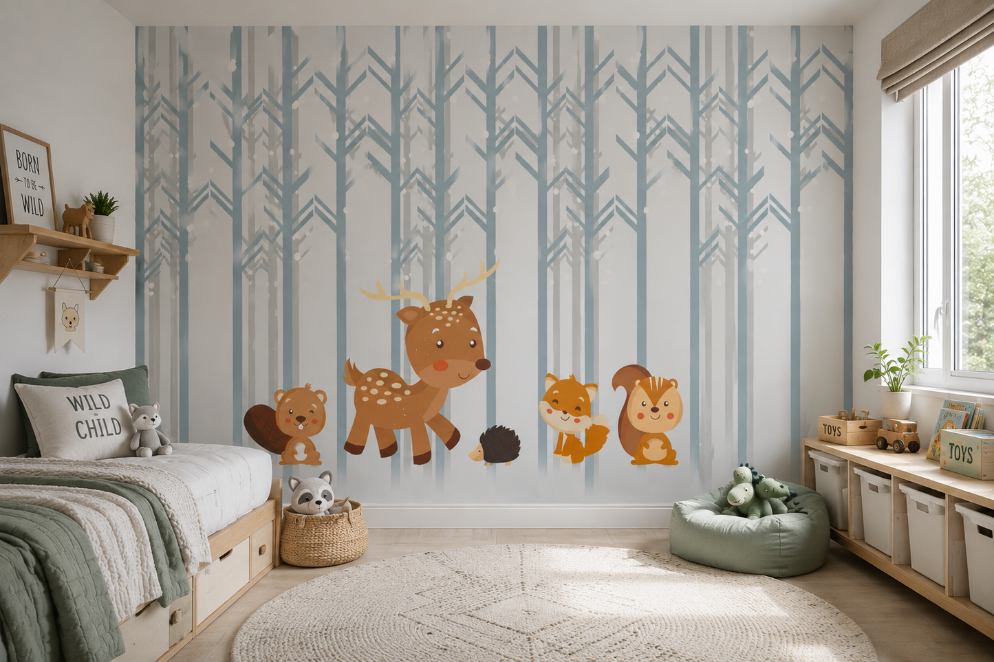 Papel Mural bosque invernal