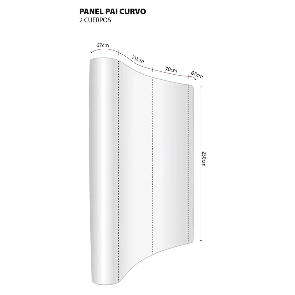 panel curvo pai 2 cuerpos