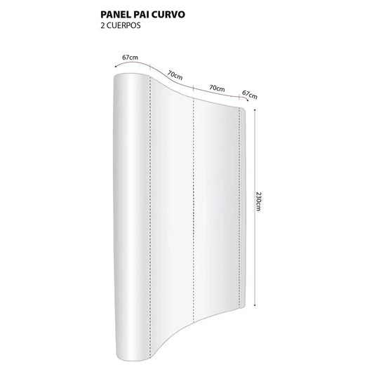 panel curvo pai 2 cuerpos