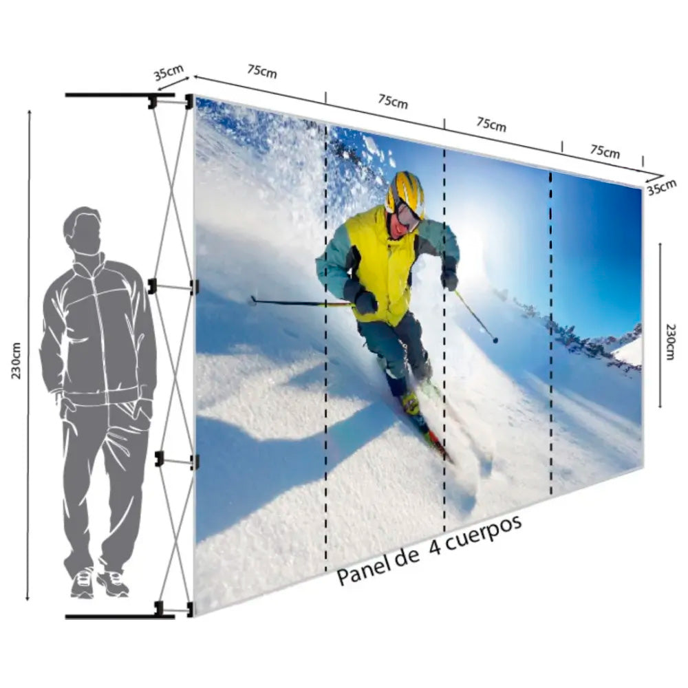 Paneel Pai Recto 4 Cuerpos