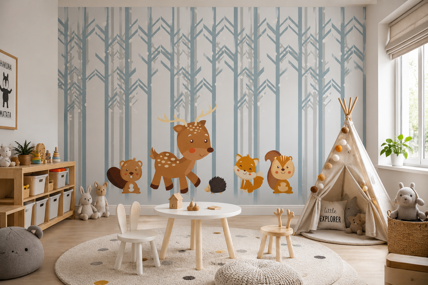 Papel Mural bosque invernal